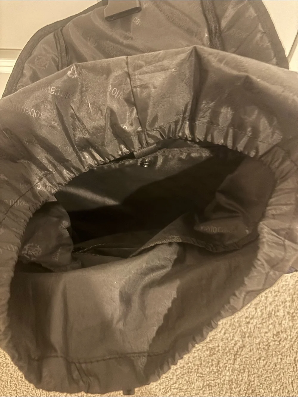 Roberto Cavalli Navy and Black Men's Backpack